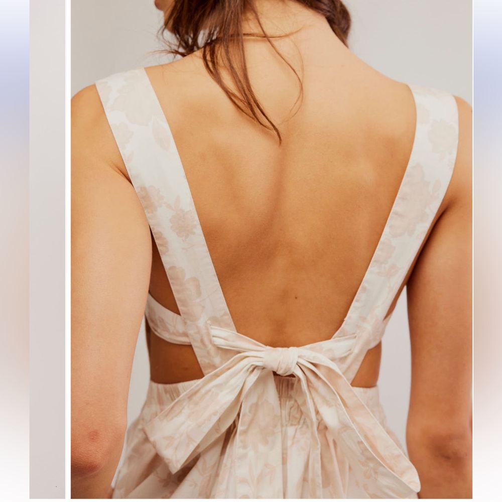 Free People Cream Floral Mini Dress - Picture 6 of 6